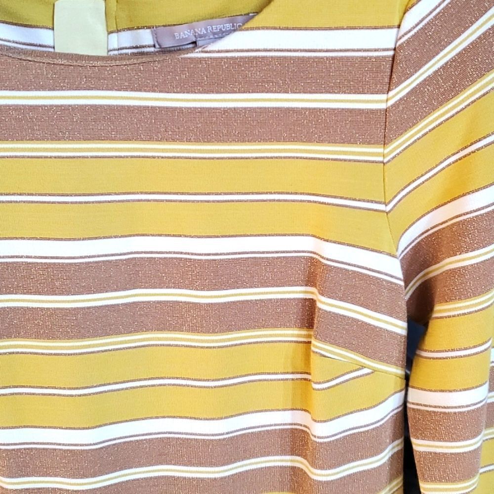 Banana Republic Striped Sheath Dress - Size 4 - Picture 3 of 6